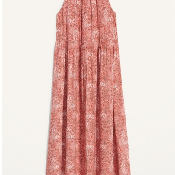 Old Navy Floral Sleeveless High-Neck Maxi Swing Dress Size L Tall - Picture 2 of 9